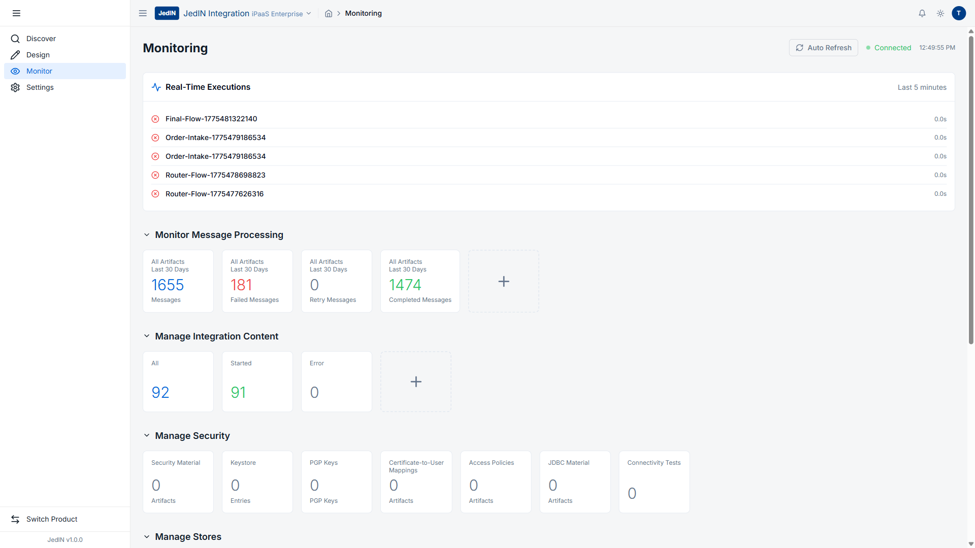 Dashboard de Monitoramento JedIN